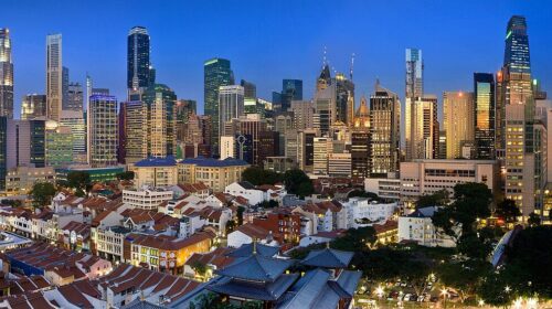 Skyline von Singapur